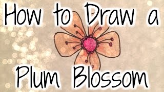 How to Draw a Plum Blossom - Very Easy - For Kids