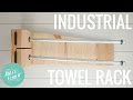 Metal and Wood Towel Rack with Swinging Arms // DIY Woodworking Metal and Wood Towel Rack with Swinging Arms // DIY Woodworking