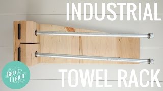 Make an industrial towel rack for your bathroom! Subscribe to my channel: http://bit.ly/2kgPva1 Jon Peters Art & Home: ...