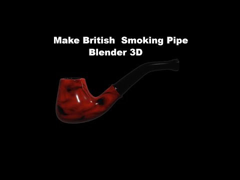 Blender Timelapse tutorial British Smoking Pipe in Blender 3D modeling 블렌더 - 스모킹파이프  3D모델링타임랩스튜토리얼