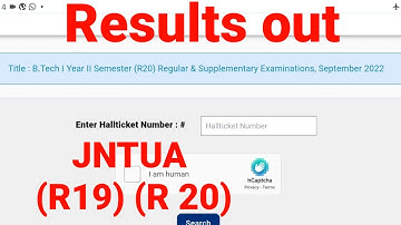 JNTUA B.Tech 1-1, 1-2 Semester (R20, R19) Regular/Supplementary Examination Results - September 2022