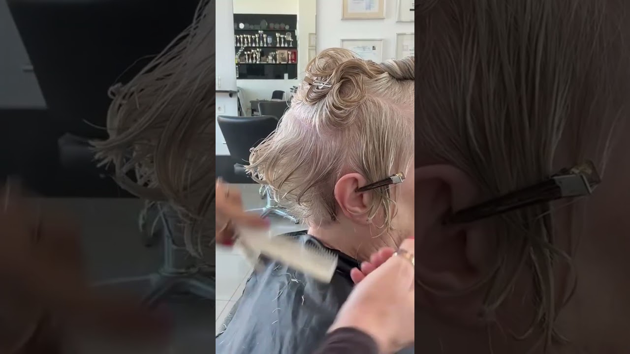 Short women hairstyle #haircut #hair #hairstyle #layerup #pixiehaircut #video #short #blowup #diy