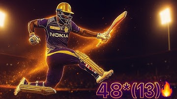Russell Storm 🌪️ 48*(13)🔥 RCB vs KKR Dhamaka! #trending 