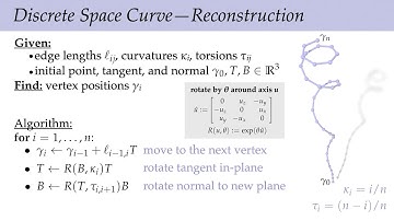Lecture 11: Discrete Curves (Discrete Differential Geometry)