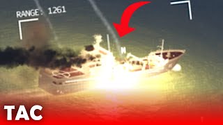 Bayraktar TB2 destroyed Military Transport Ship completely  UAV Drone  Arma 3 MilSim