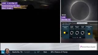 The Weather Channel goes crazy for the eclipse totality.