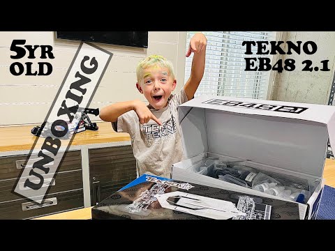 UNBOXING Tekno RC EB48 2.1 buggy with 5yr old Racer