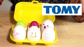 TOMY Wesołe jajeczka, sorter, zabawka edukacyjna