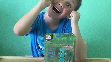 Minecraft Steve Diamond Armor Action Figure Review