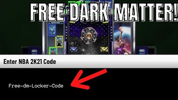 ANOTHER FREE DARK MATTER LOCKER CODE?! NBA 2K21 MY TEAM LOCKER CODE!