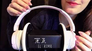 ASMR 3Dio♥ ear TAPPING with EAR MUFFS! Sleep well♥ [No Talking]