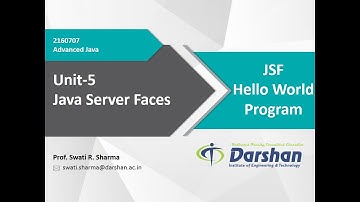 Unit 5.2: JSF HelloWorldProgram