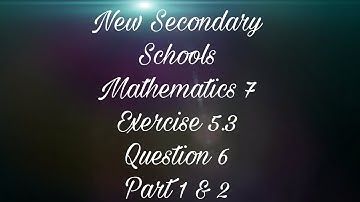 New Secondary Schools Mathematics | Class 7 | Chapter # 5 FRACTIONS | Exercise 5.3 | Question 6(1&2)