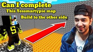 Can I complete this @Yessmartypie build to the other side map | #minecraft #Yessmartypie