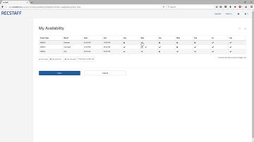 RecStaff - employee - Setting your availability