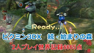 ピクミン3DX　ミッション原生生物　2人プレイ　続・始まりの森6665点