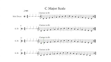 C Major Scale  - Clarinet