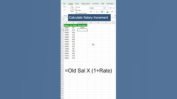 Trick 110 How Calculate Salary Increment in Excel. #shorts