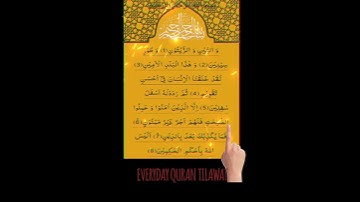 Surah At-Teen ( سورة التين )Everyday Quran Tilawat #surahattin #fingertracking #everydayqurantilawat