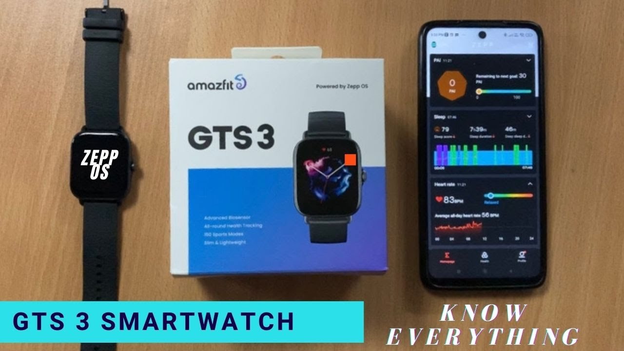 New Amazfit GTS 3 GTS3 GTS-3 Zepp OS Smartwatch Alexa 1.75