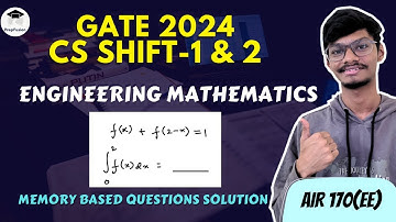 GATE 2024 COMPUTER SCIENCE (CS) SOLUTION || ENGINEERING MATHEMATICS || COMPLETE SOLUTIONS