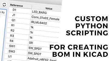 Custom Python scripting for creating BOM in KiCad