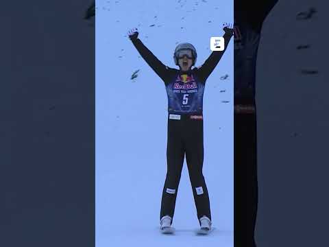 ​👏​😅​ Cette réaction après avoir battu le record de France de vol à ski #eurosport #ski