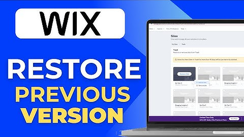 How To Restore A Previous Version Of A Wix Website