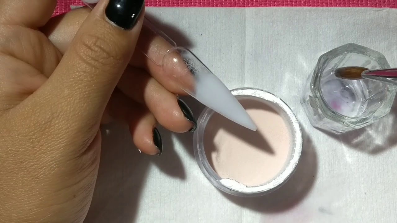 Técnica baby boomer Mezcla para acrílico milk - YouTube