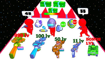 NOOB vs PRO vs HACKER WEAPONS MASTER RUN & SHOOT (Max Level) Gameplay