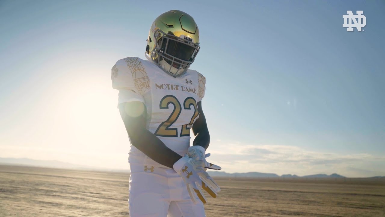 Notre Dame unveils Shamrock Series uniforms with ode to 'The Hangover