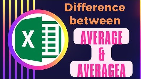 What is the difference between AVERAGE and AVERAGEA Function | Easy Excel