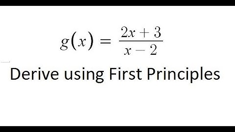 Grade 12 Calculus - Derivative of a rational function using first principles (ch 2.1)