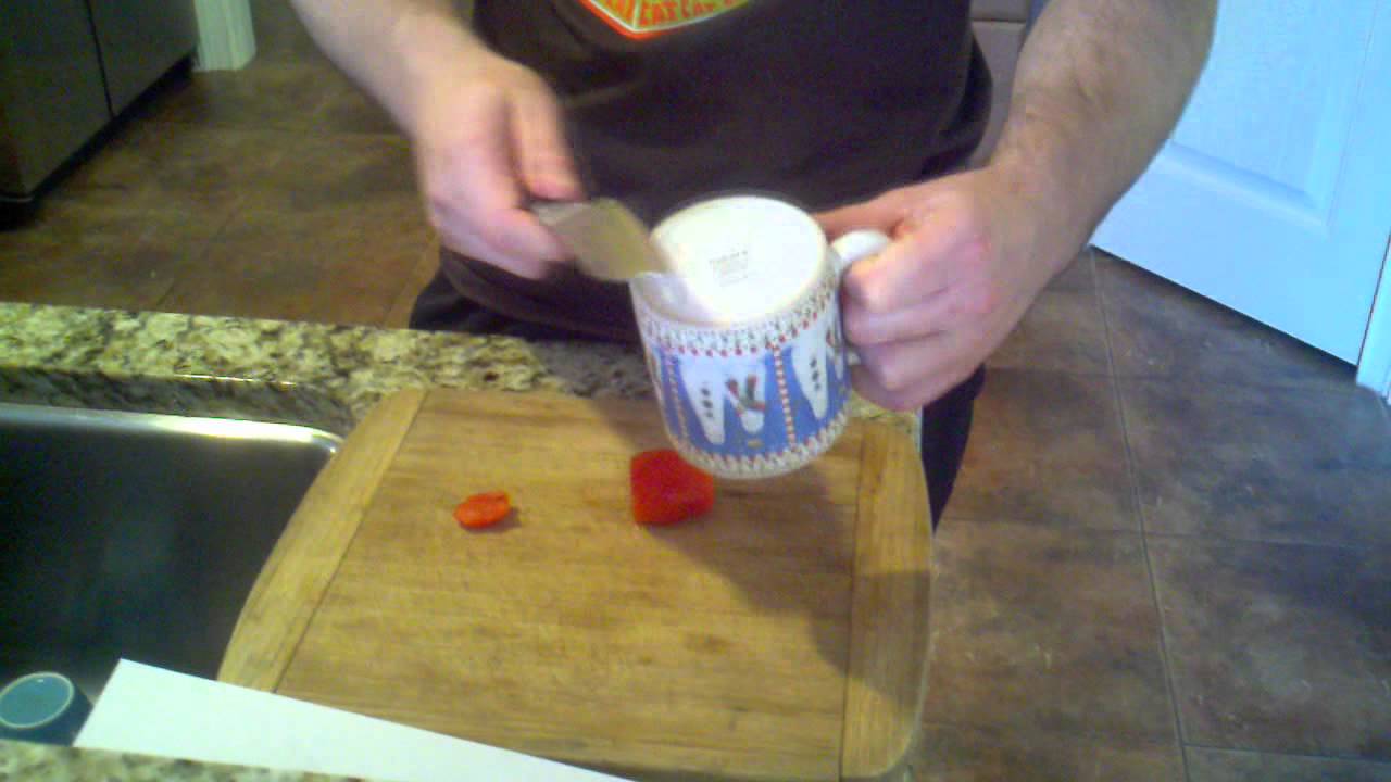 How to sharpen a knife with a coffee mug YouTube