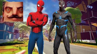Hello Neighbor - My New Neighbor Spider-Man Secret War Act 2 Trampoline Gameplay Walkthrough