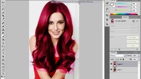 photoshop CS5 hair colour change tutorial