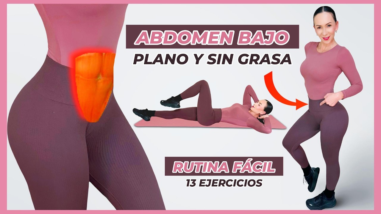 Ejercicios para bajar el abdomen bajo y cintura | Abdominales para aplanar vientre abultado rápido