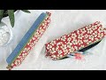 DIY Pretty Floral and Denim Fabric Pen Case Out of Old Jeans and Fabric Remnants | Upcycle Craft