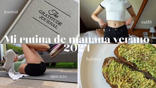 Mi rutina de mañana en verano 2024 | hábitos | journal | ice roller | ejercicio | desayuno saludable