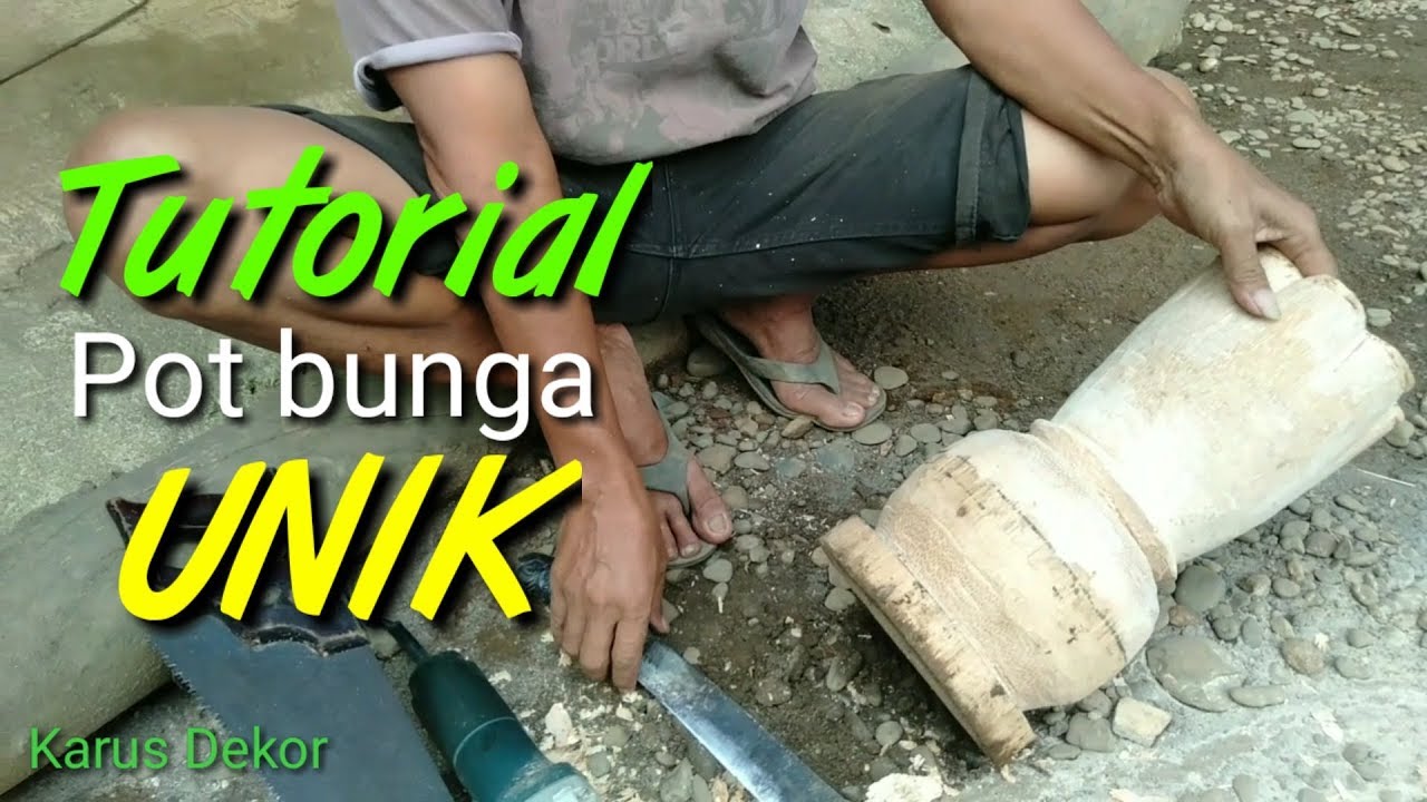  Cara  membuat  pot  bunga  unik  dari batang pinang YouTube