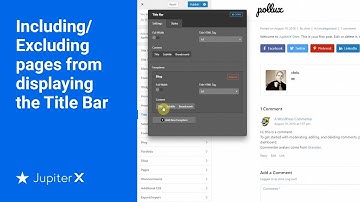 Including/Excluding pages from displaying the Title Bar