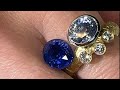 Zaffiri blu azzurri gialli dello Sri Lanka