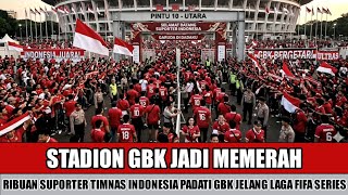 SUASANA TERKINI JELANG LAGA PERDANA AJANG FIFA SERIES INDONESIA VS SAINT KITTS NEVIS DI STADION GBK