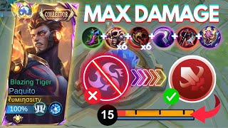 STOP USING ASSASSIN EMBLEM! USE THIS INSTEAD FOR MAX DAMAGE! BEST PAQUITO BUILD 2024 | MLBB