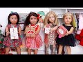 Doll Friends Dress up for Christmas Party! Play Dolls festive story