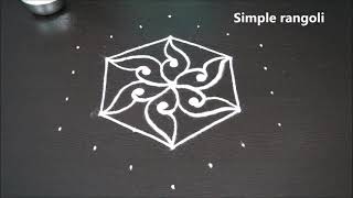 Simple And Small Rani Designs Small Flower Kolam With 7X4 Dots By Jayanthi Muggulu