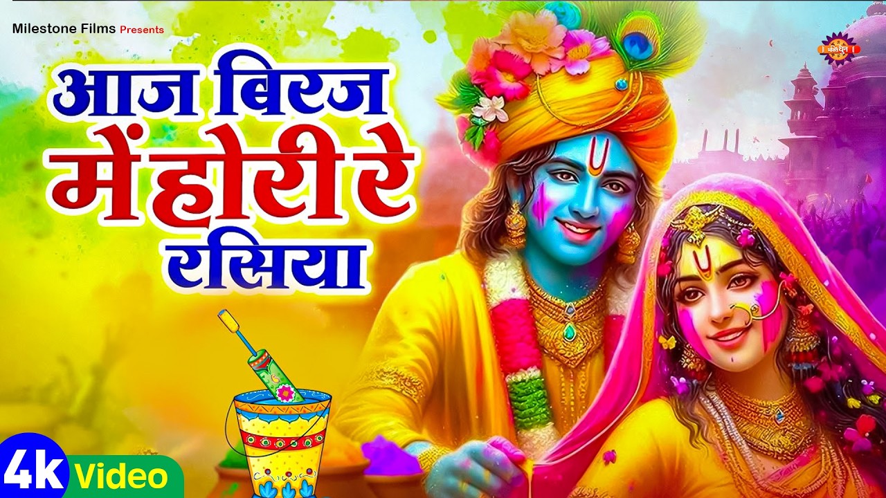 आज बिरज में होरी रे रसिया | Aaj Braj Mein Holi Re Rasiya | Krishna Bhajan | Braj Ki Holi | Vrindavan