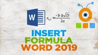 How to Insert a Formula in Microsoft Word 2019 | How to Create a Formula in Word 2019