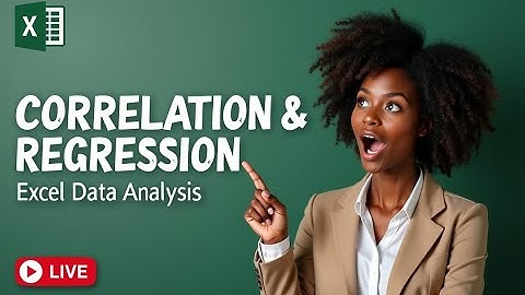 Correlation & Regression Analysis in Excel | Data Analysis Live Training
