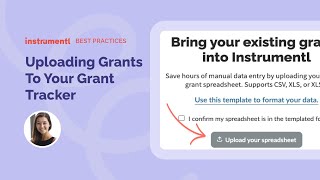 Uploading Grants To Your Grant Tracker In Instrumentl | Instrumentl Best Practices